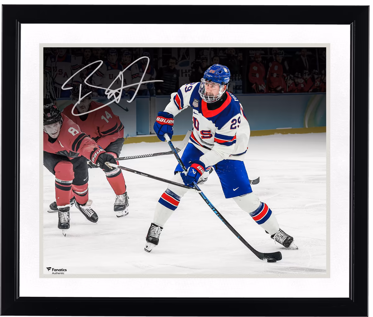 Brock Nelson Team USA Autographed 16" x 20" 2026 Winter Olympics Gold Medal Winner Photograph