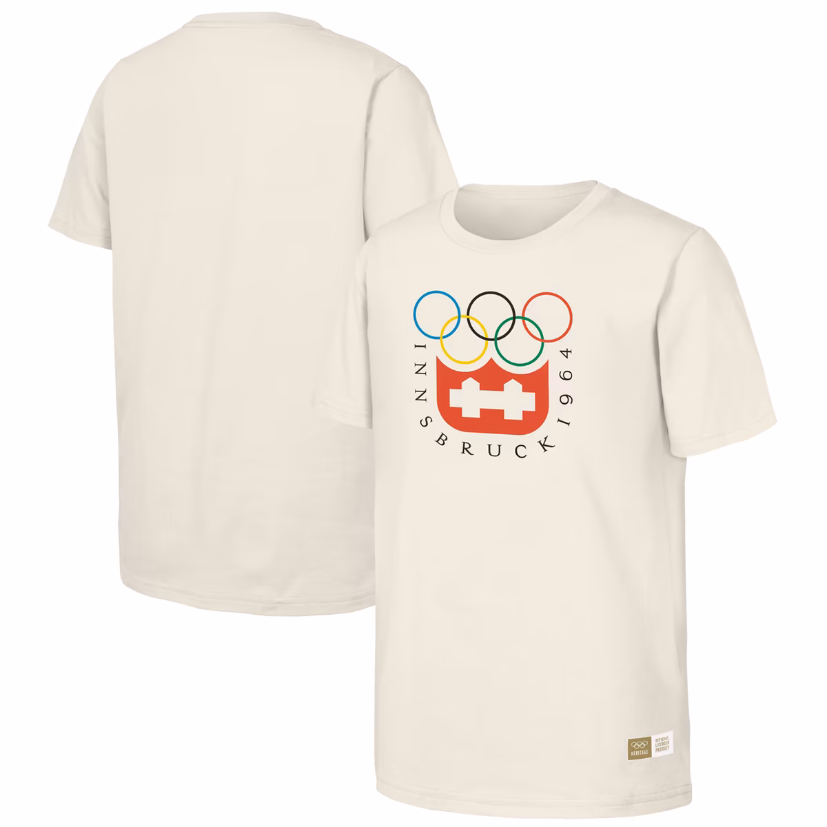 Men's Natural 1964 Innsbruck Games Olympic Heritage T-Shirt 7 Men's Natural 1964 Innsbruck Games Olympic Heritage T-Shirt