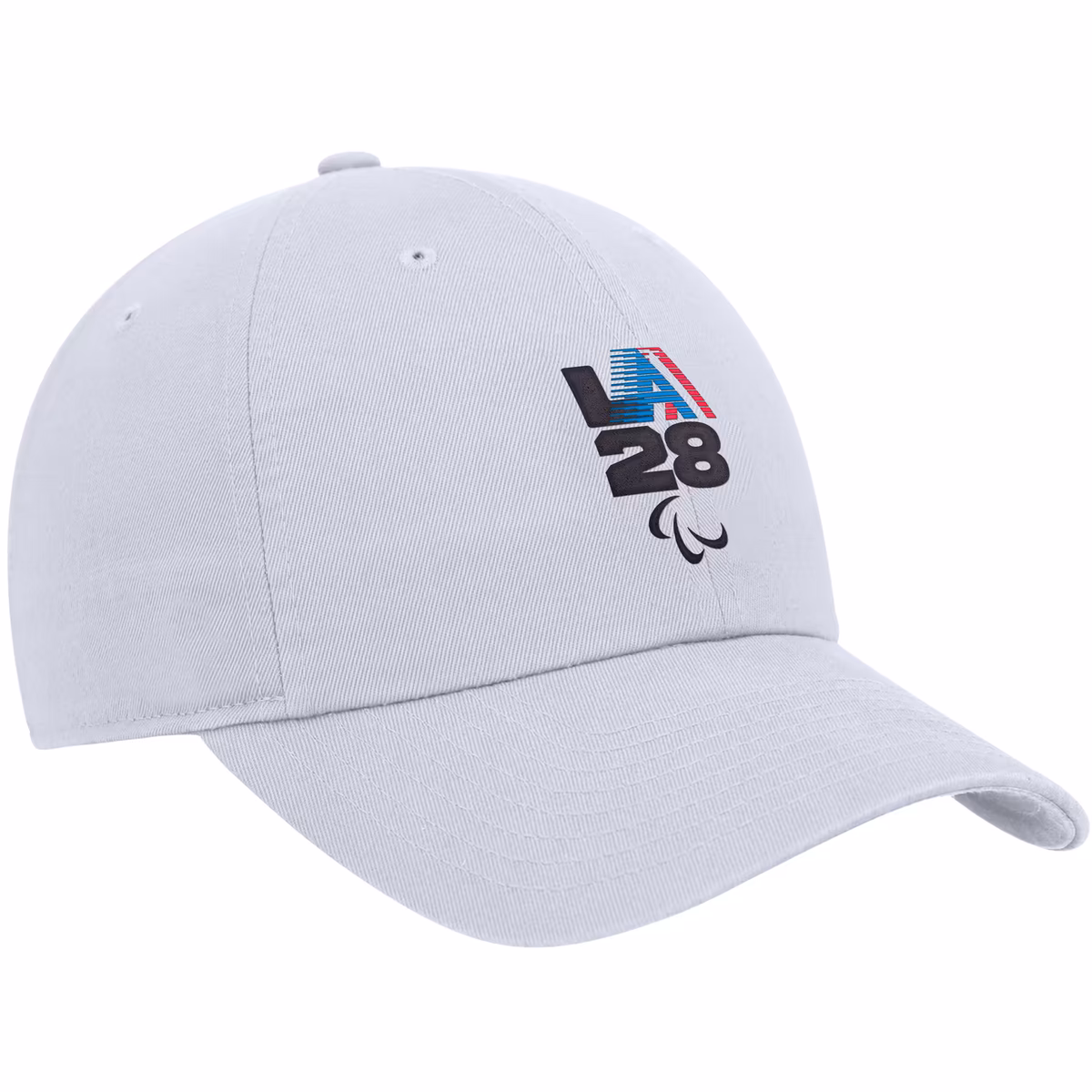Youth Nike White LA28 Summer Paralympics Retro Stripes Club Adjustable Hat