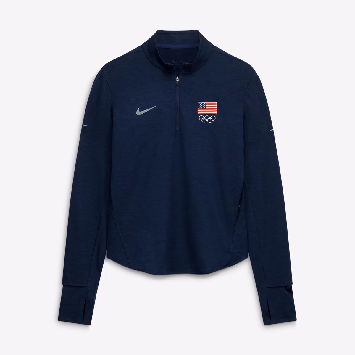Women's Nike Navy Team USA Swift Dri-FIT Half-Zip Pullover 3 Women's Nike Navy Team USA Swift Dri-FIT Half-Zip Pullover