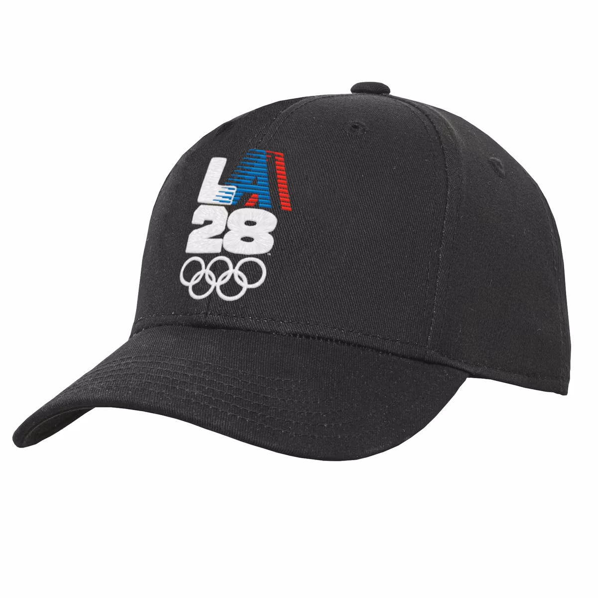 Men's Black LA28 Summer Olympics Retro Stripe Adjustable Hat