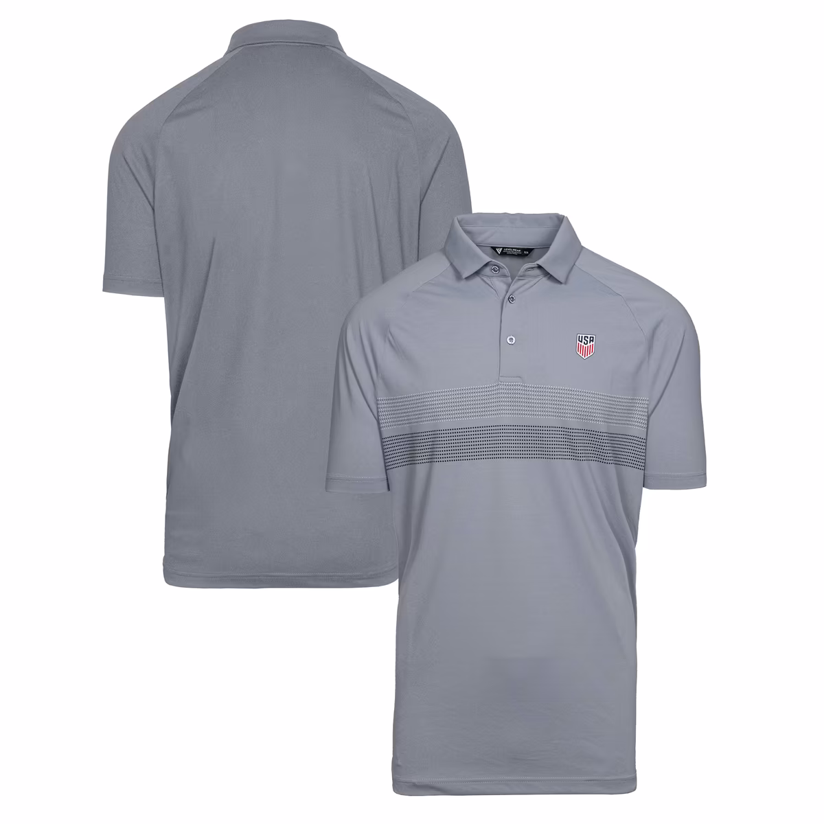 Men's Levelwear Gray USMNT Mason Polo 3 Men's Levelwear Gray USMNT Mason Polo