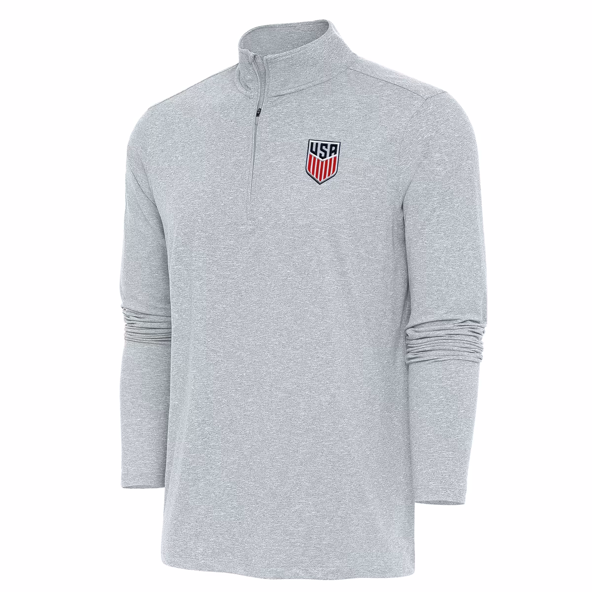 Men's Antigua Heather Gray USMNT Hunk Quarter-Zip Top 10 Men's Antigua Heather Gray USMNT Hunk Quarter-Zip Top