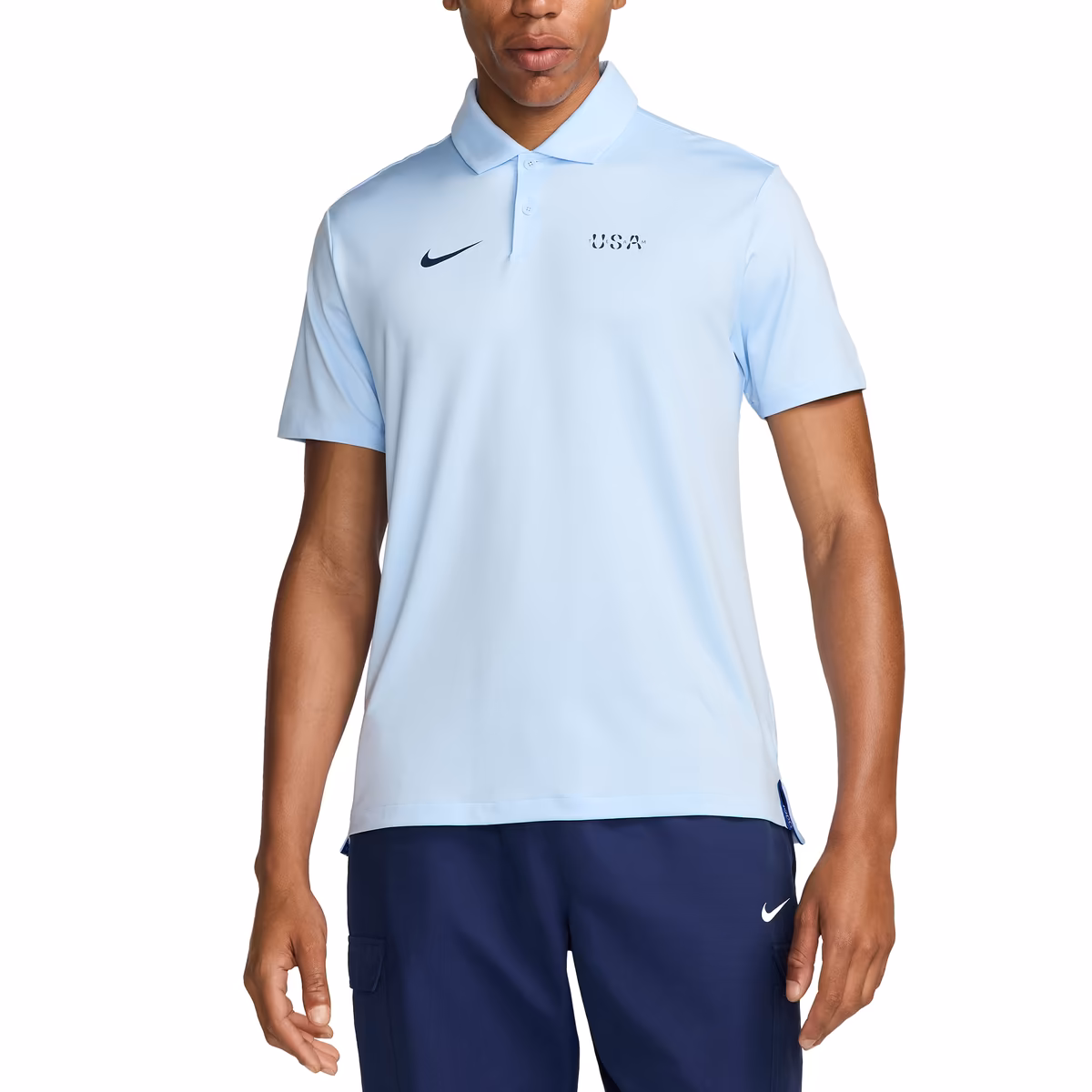 Men's Nike Light Blue Team USA Tour Performance Polo 2 Men's Nike Light Blue Team USA Tour Performance Polo