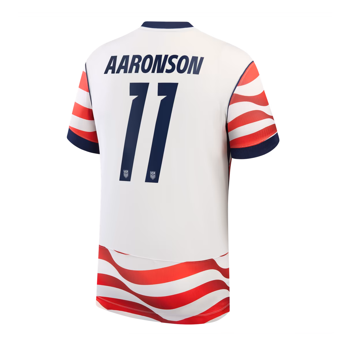Men's Nike Brenden Aaronson White USMNT 2026 Home Stadium Replica Jersey 3 Men's Nike Brenden Aaronson White USMNT 2026 Home Stadium Replica Jersey