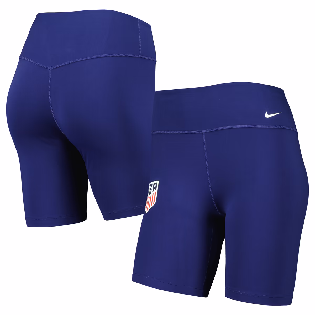 Women's Nike Navy USMNT Performance Biker Shorts 6 Women's Nike Navy USMNT Performance Biker Shorts