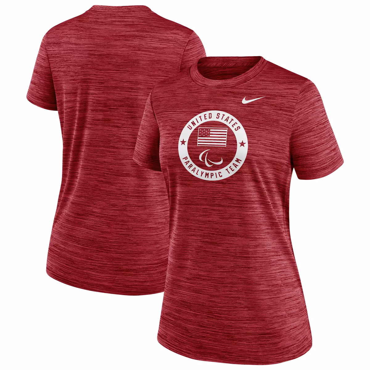 Women's Nike Red U.S. Paralympics Velocity Performance T-Shirt 9 Women's Nike Red U.S. Paralympics Velocity Performance T-Shirt