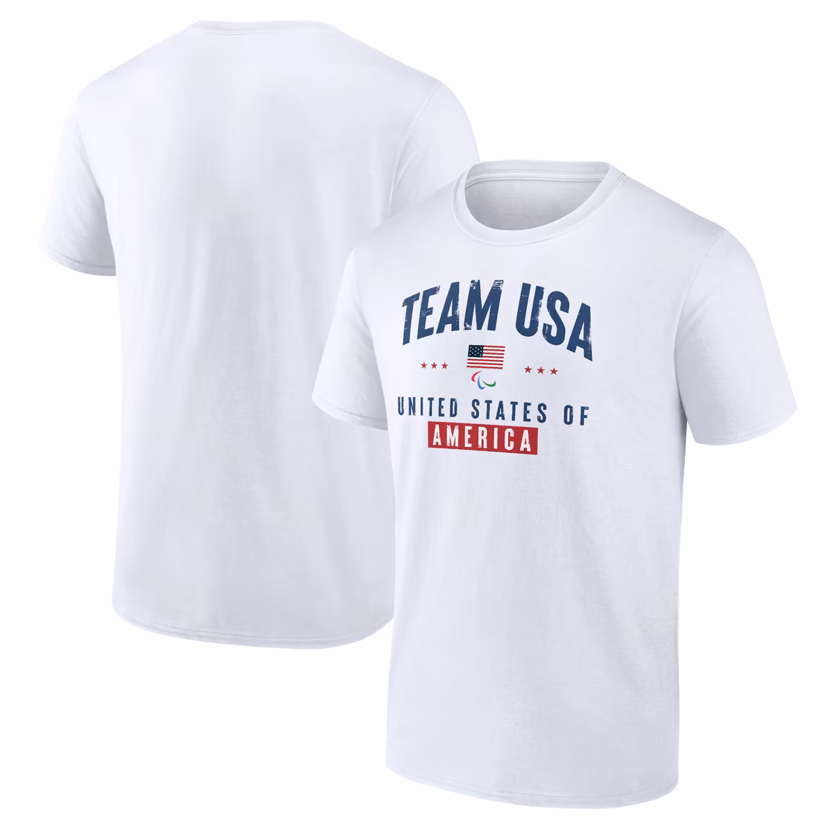 Men's Fanatics White Team USA Paralympics Historic Freedom T-Shirt