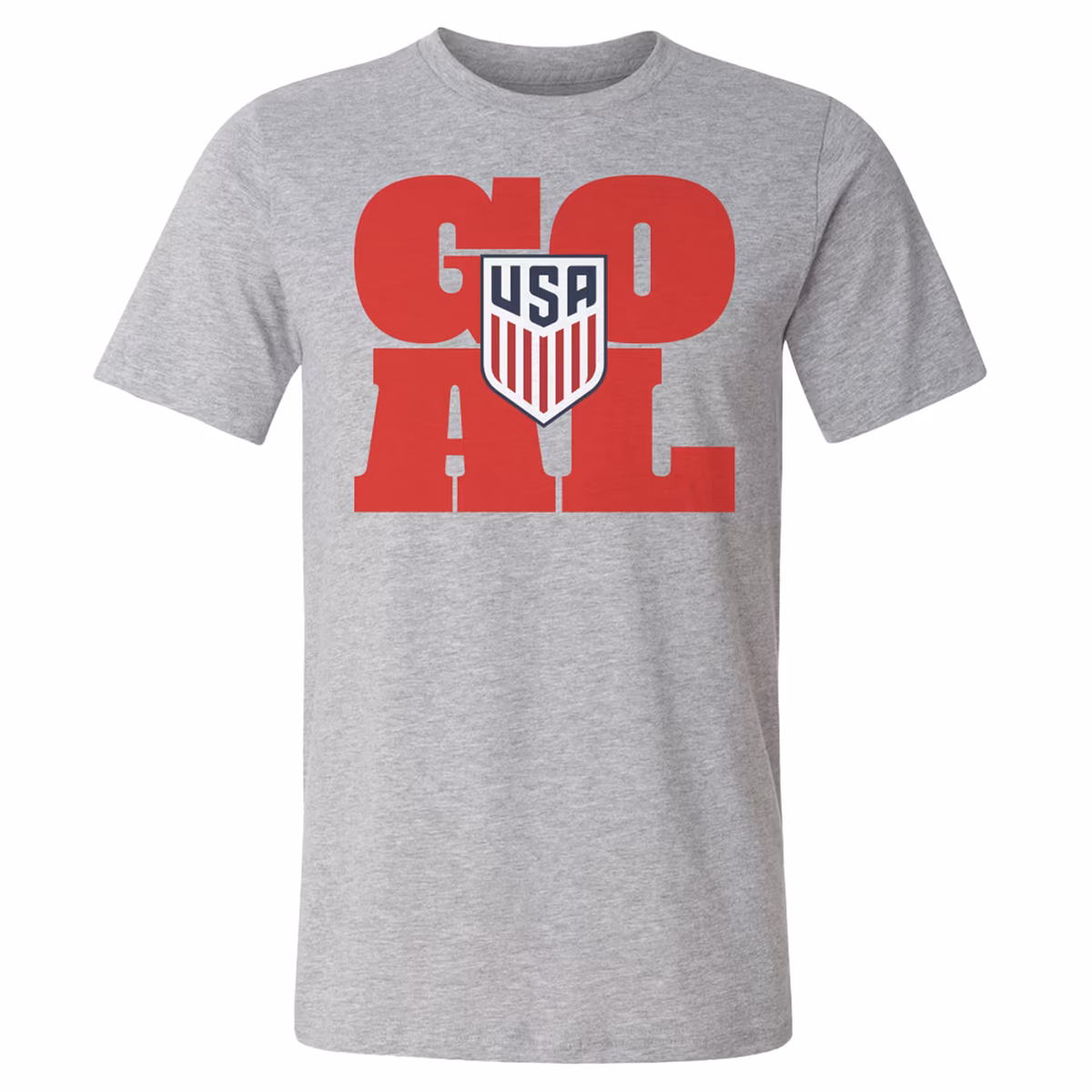 Men's 500 Level Heather Gray USMNT Goal Logo T-Shirt 7 Men's 500 Level Heather Gray USMNT Goal Logo T-Shirt