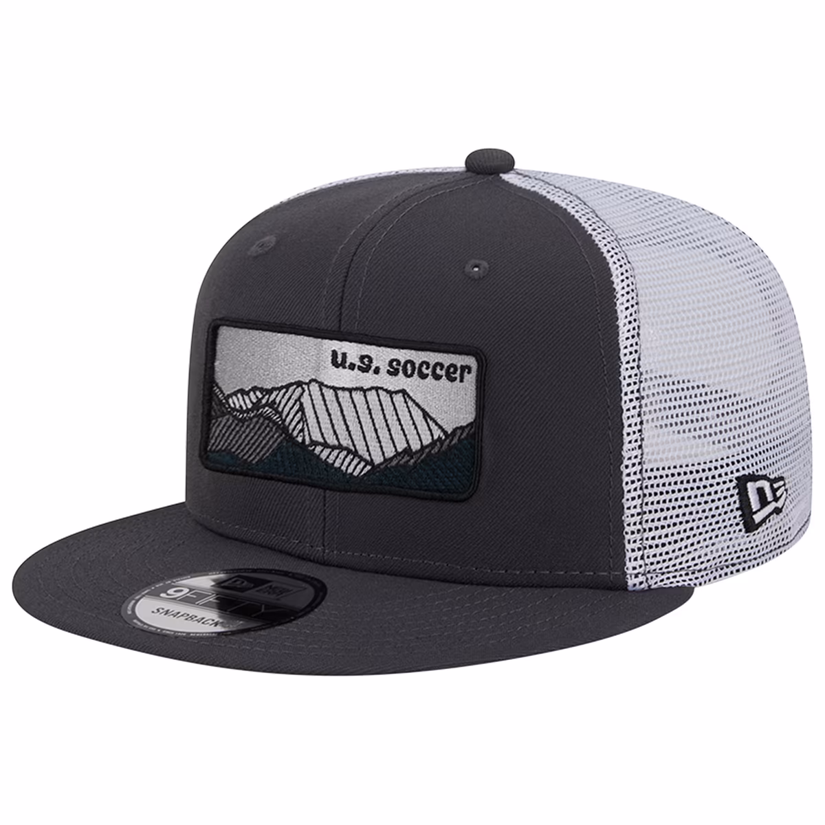 Men's New Era Black/White USMNT Outdoor Trucker 9FIFTY Snapback Hat