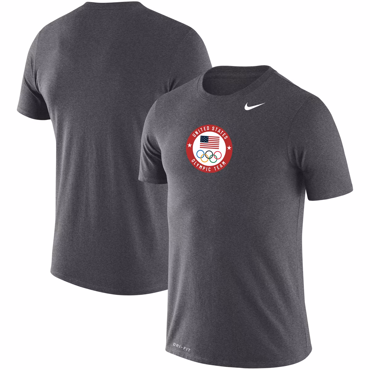 Men's Nike Heather Charcoal Team USA Legend Performance T-Shirt