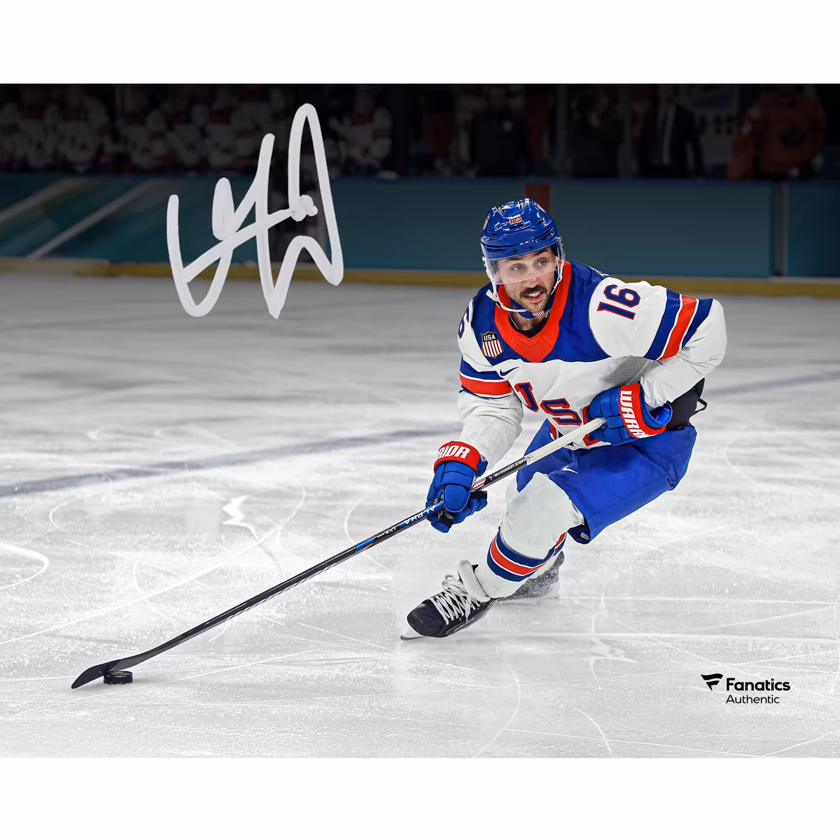 Vincent Trocheck Team USA Autographed 8" x 10" 2026 Winter Olympics Gold Medal Winner Photograph 1 Vincent Trocheck Team USA Autographed 8" x 10" 2026 Winter Olympics Gold Medal Winner Photograph