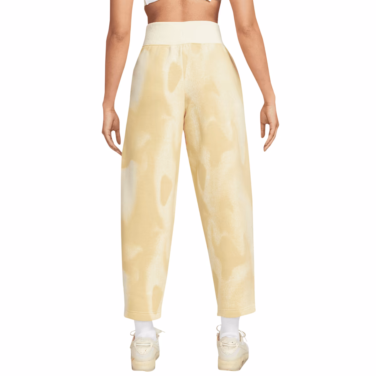 Women's Nike Cream USMNT Phoenix Fleece High-Waisted Curve Pants
