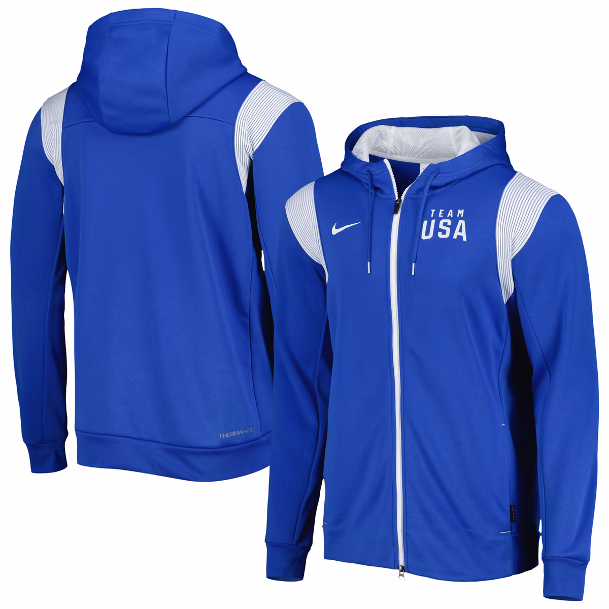 Men's Nike Royal Team USA Logo Performance Full-Zip Hoodie