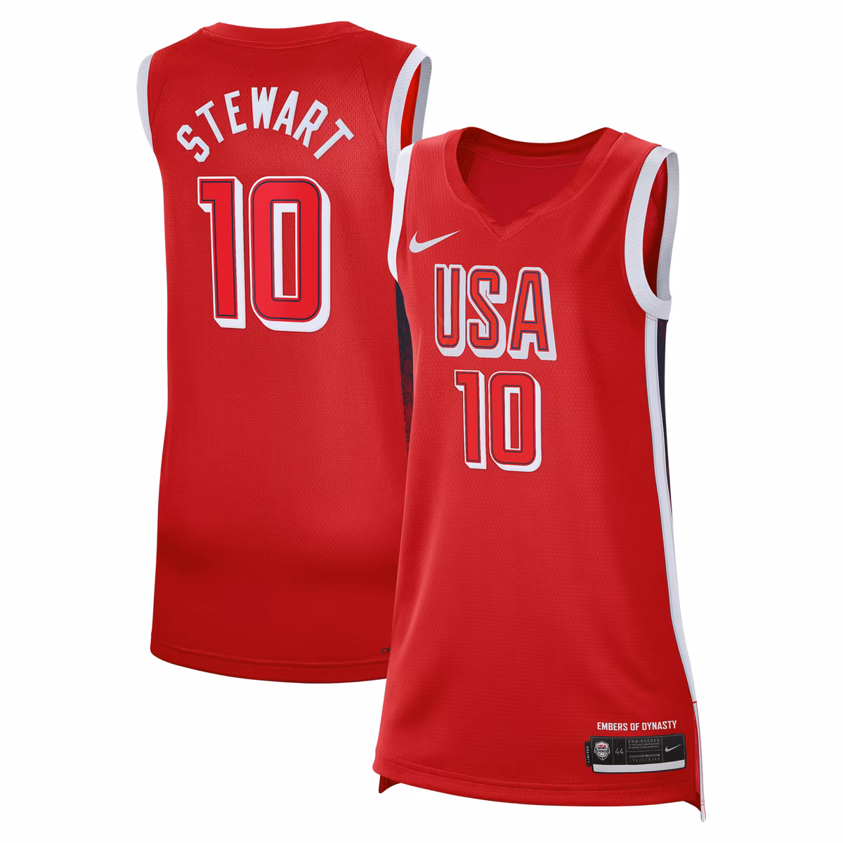 Unisex Nike Breanna Stewart Red USA Basketball 2026 FIBA Women's World Cup Jersey 13 Unisex Nike Breanna Stewart Red USA Basketball 2026 FIBA Women's World Cup Jersey