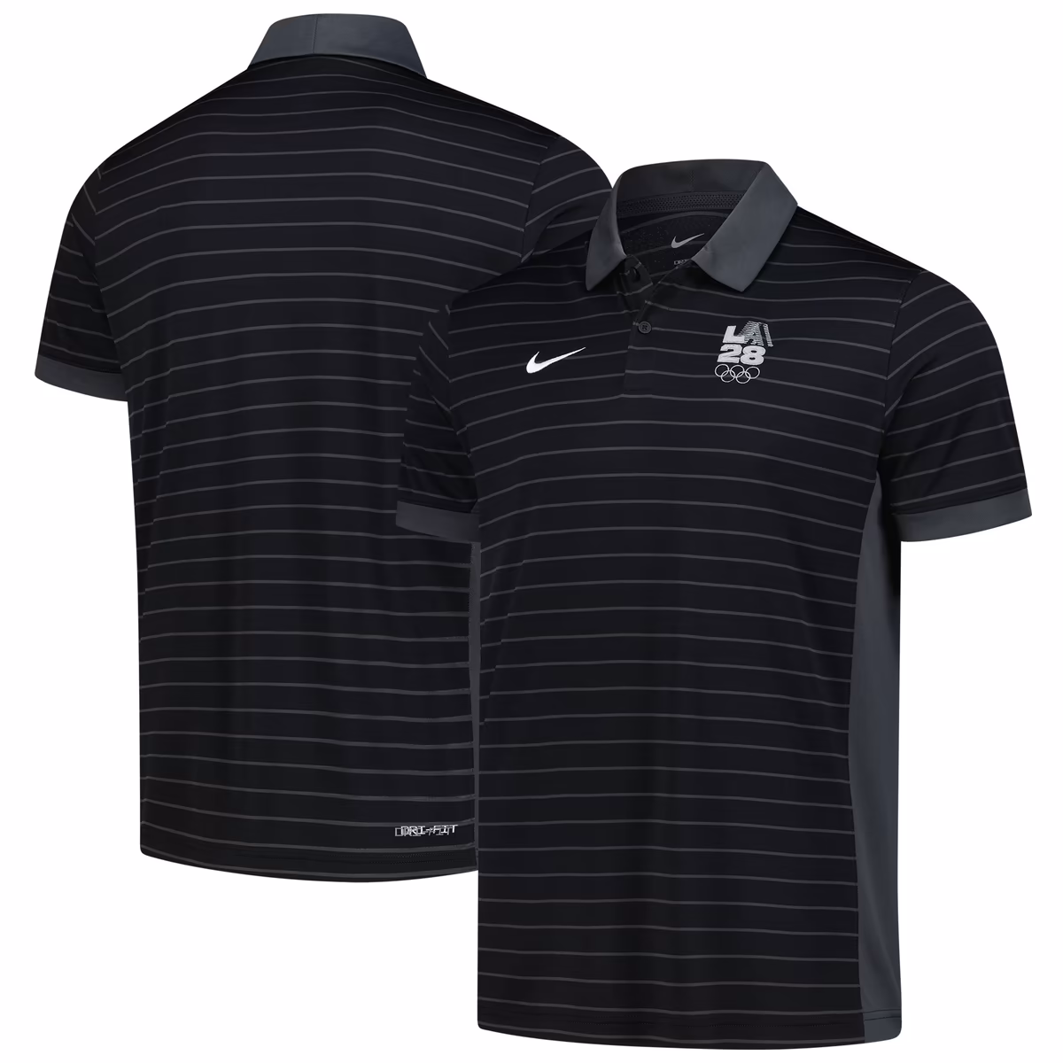 Men's Nike Black LA28 Summer Olympics Performance Victory Stripe Polo