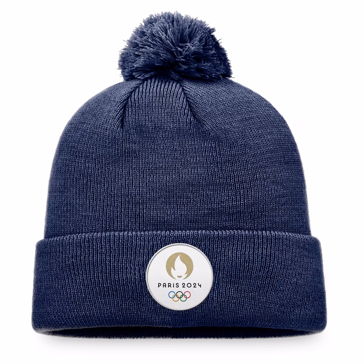 Men's Fanatics Navy Paris 2024 Olympics Cuffed Knit Hat with Pom 3 Men's Fanatics Navy Paris 2024 Olympics Cuffed Knit Hat with Pom