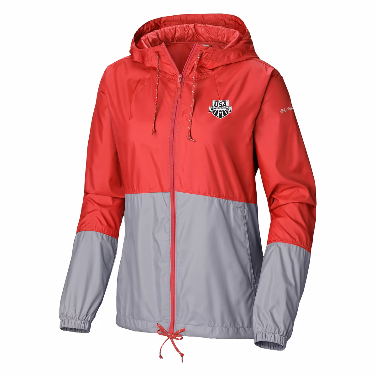 Women's Columbia Red USA Swimming Flash Forward Full-Zip Windbreaker Jacket 1 Women's Columbia Red USA Swimming Flash Forward Full-Zip Windbreaker Jacket