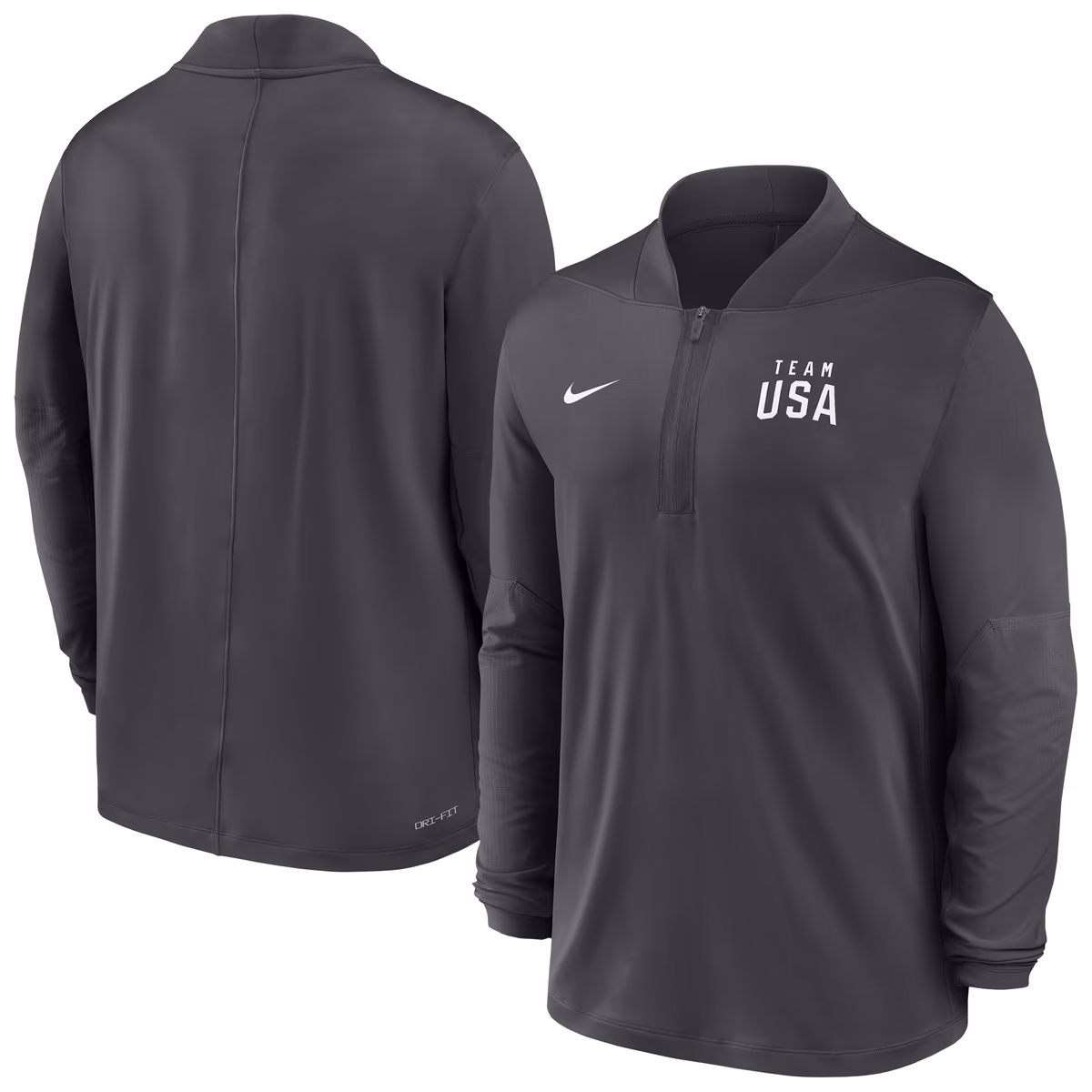 Men's Nike Anthracite Team USA Dri-FIT Half-Zip Pullover 1 Men's Nike Anthracite Team USA Dri-FIT Half-Zip Pullover