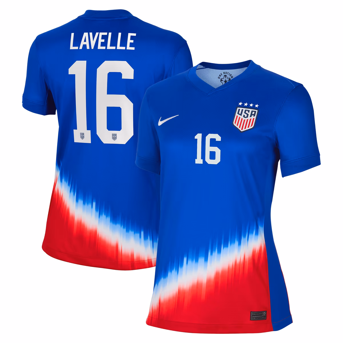 Women's Nike Rose Lavelle Royal USWNT 2024 Away Stadium Replica Player Jersey