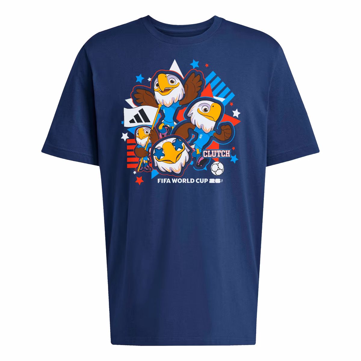 Men's adidas Navy USA FIFA World Cup 2026 Host Country Mascot T-Shirt 1 Men's adidas Navy USA FIFA World Cup 2026 Host Country Mascot T-Shirt