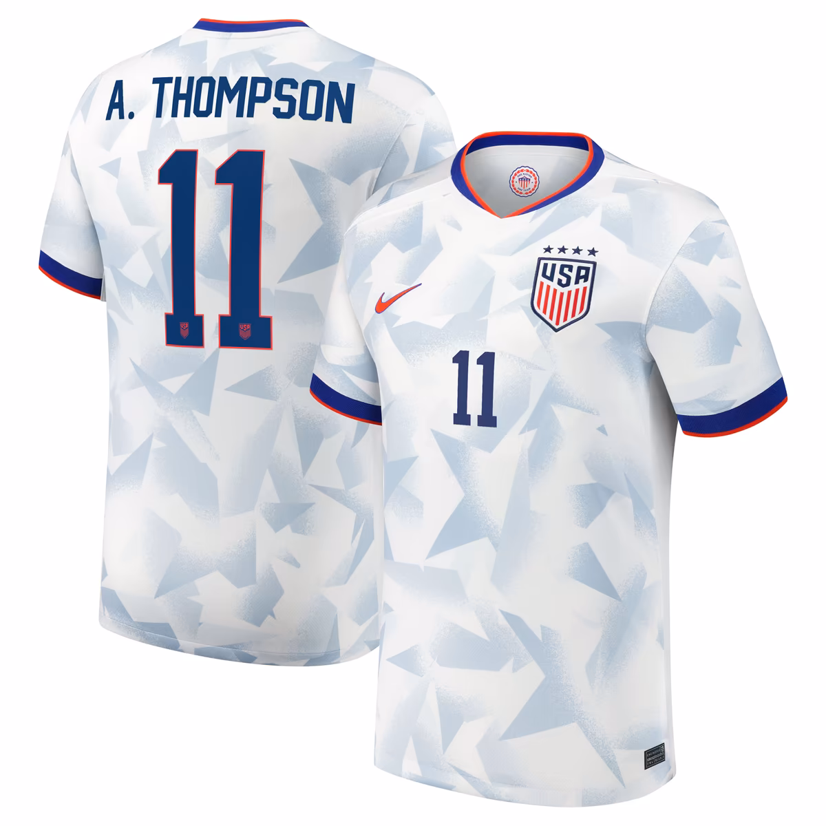 Men's Nike Alyssa Thompson White USWNT 2025 Home Replica Player Jersey