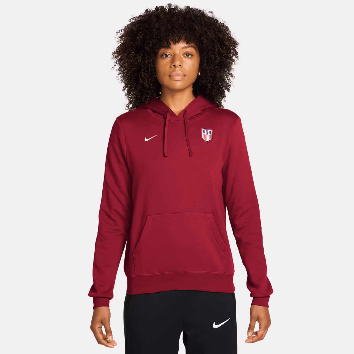 Women's Nike Red USMNT Club Fleece Hoodie