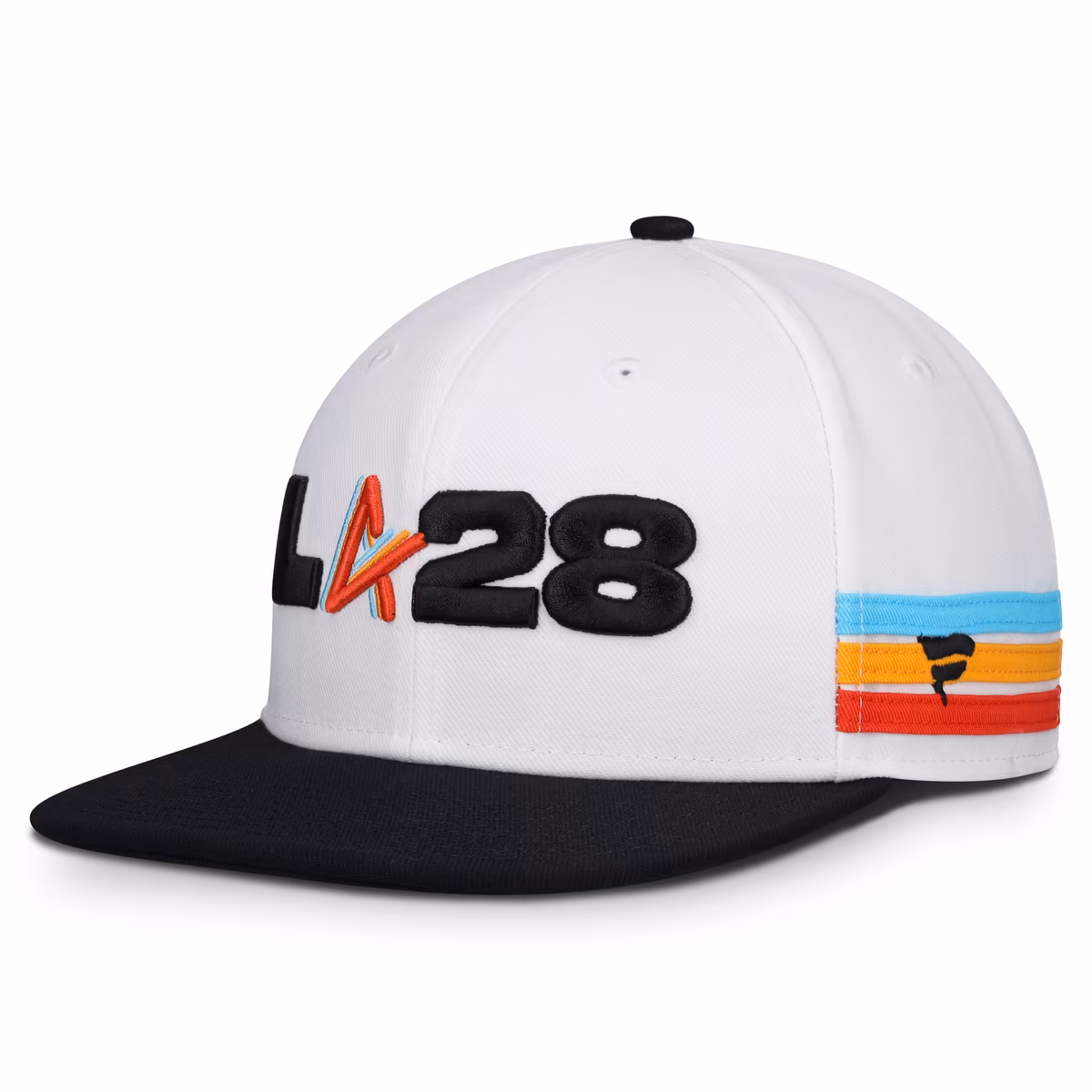 Men's Fanatics White/Black LA28 Summer Olympics Batters Box Snapback Hat 2 Men's Fanatics White/Black LA28 Summer Olympics Batters Box Snapback Hat