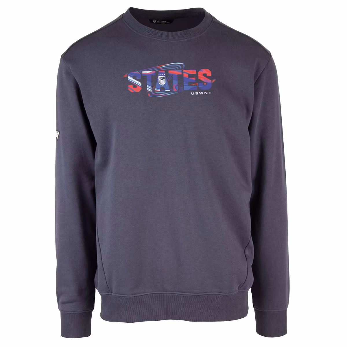Men's Levelwear Navy USWNT Zane Stateside Crew Neck Pullover Sweatshirt