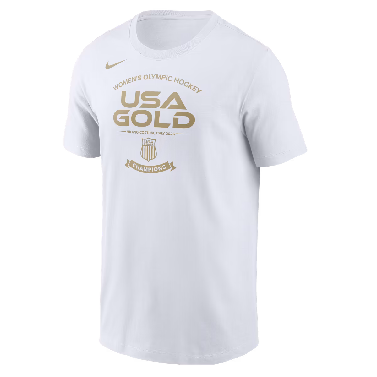 Unisex Nike White Women's USA Hockey 2026 Winter Olympics Gold Medal Core T-Shirt