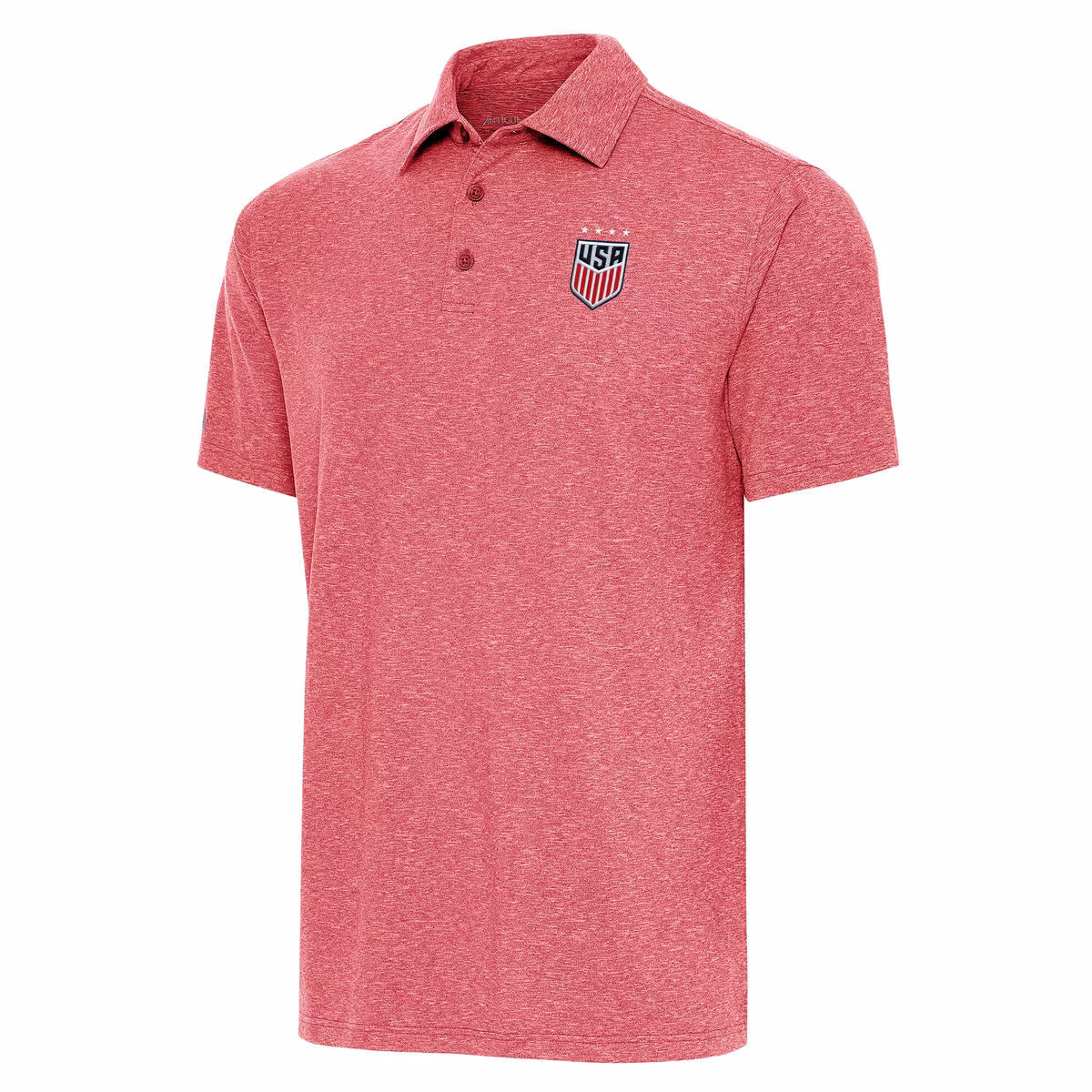 Men's Antigua Heather Red USWNT Par 3 Polo 11 Men's Antigua Heather Red USWNT Par 3 Polo