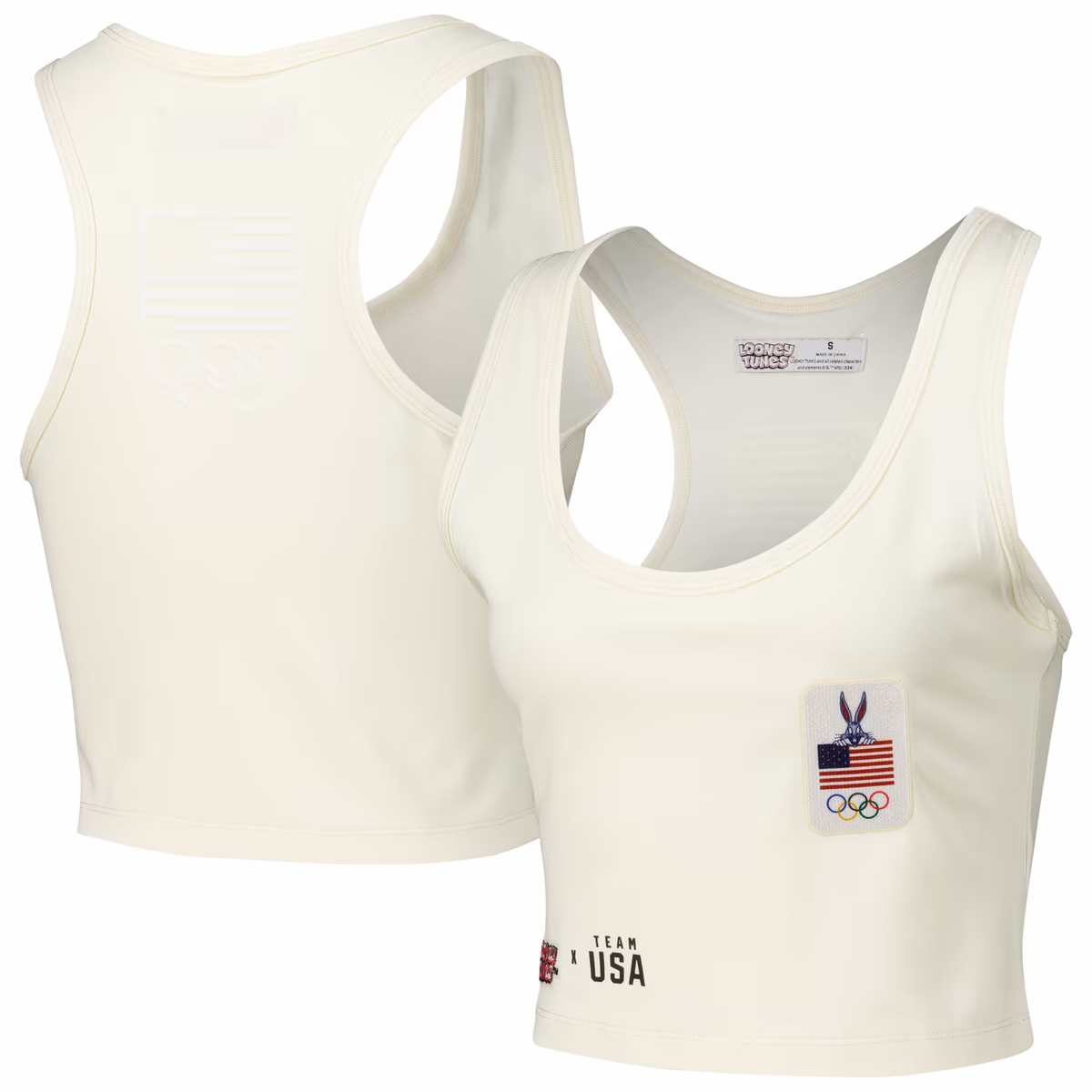 Women's Freeze Max Cream Team USA Looney Tunes Olympics Tri-Blend Tank Top