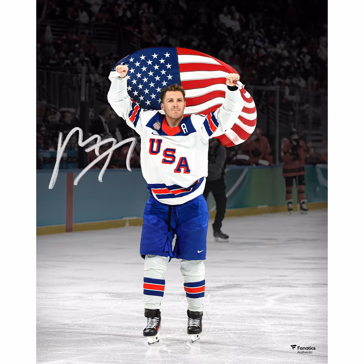 Matthew Tkachuk Team USA Autographed 16" x 20" 2026 Winter Olympics Gold Medal Winner Photograph 1 Matthew Tkachuk Team USA Autographed 16" x 20" 2026 Winter Olympics Gold Medal Winner Photograph