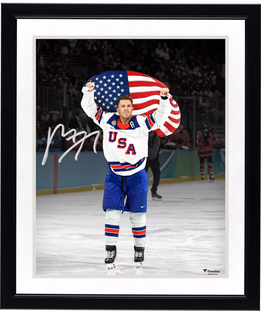 Matthew Tkachuk Team USA Autographed 16" x 20" 2026 Winter Olympics Gold Medal Winner Photograph 2 Matthew Tkachuk Team USA Autographed 16" x 20" 2026 Winter Olympics Gold Medal Winner Photograph