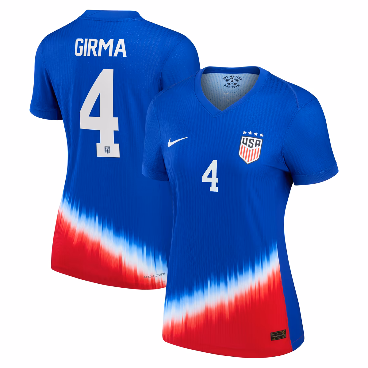 Women's Nike Naomi Girma Royal USWNT 2024 Away Authentic Jersey