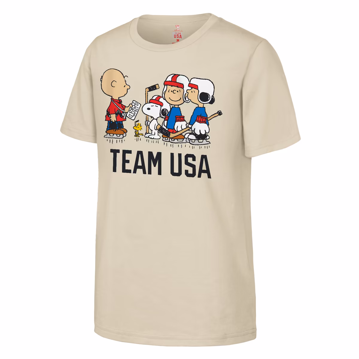 Youth Outerstuff  Cream Team USA x Peanuts Team Hustle T-Shirt