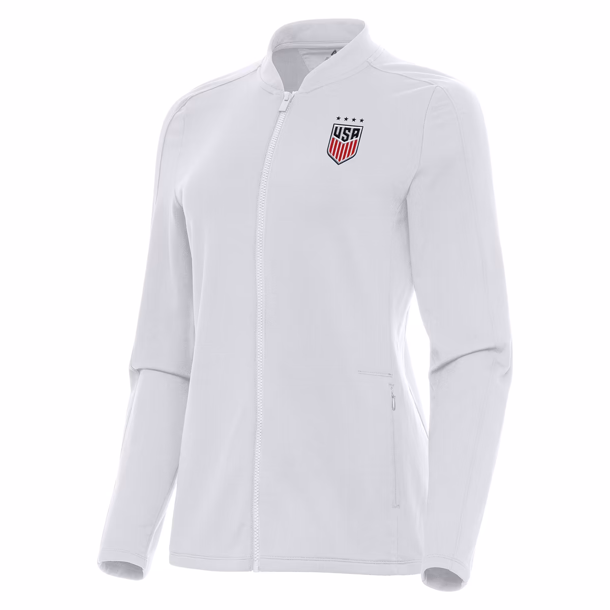 Women's Antigua White USWNT Continual Full-Zip Jacket 6 Women's Antigua White USWNT Continual Full-Zip Jacket