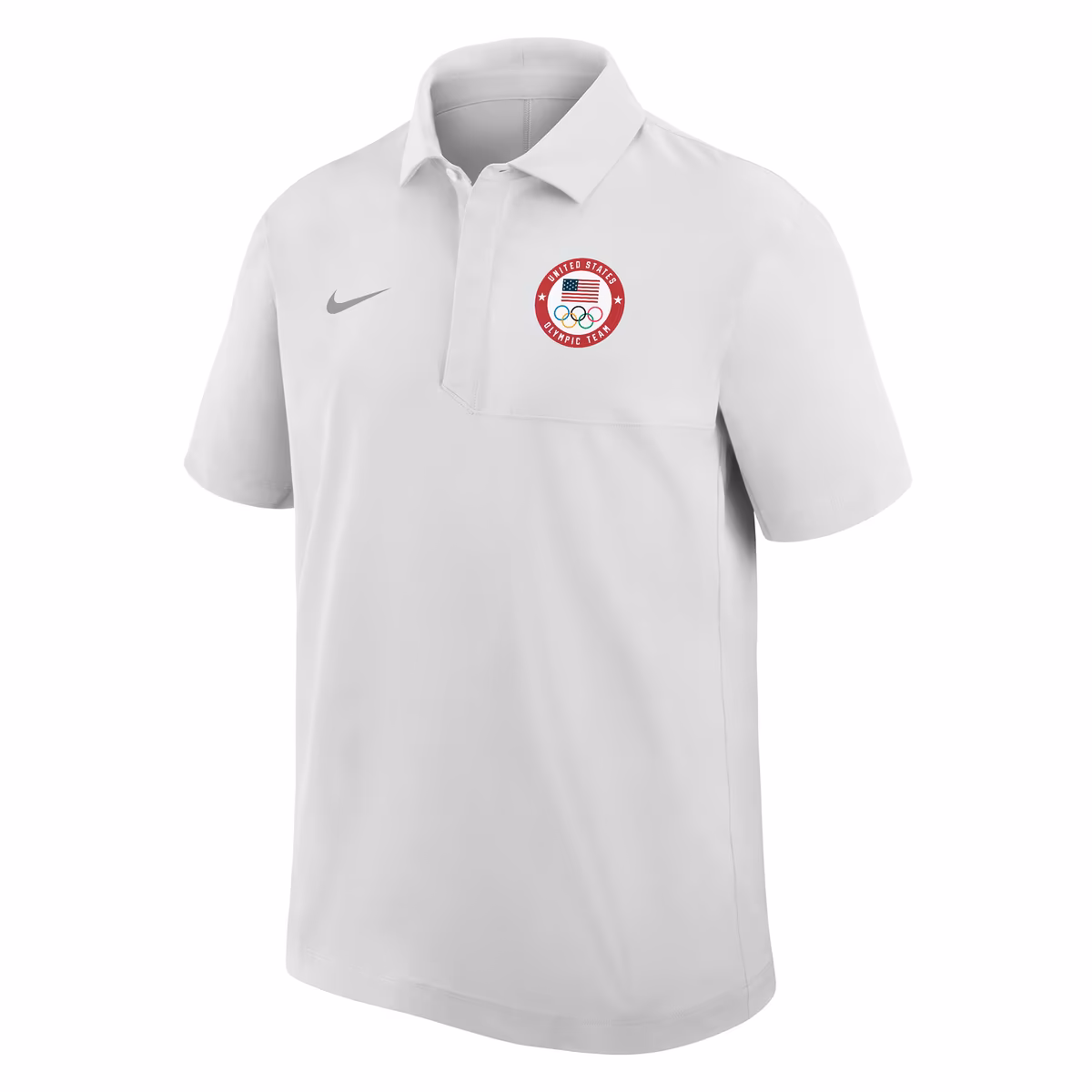Men's Nike White Team USA Woven Polo 2 Men's Nike White Team USA Woven Polo