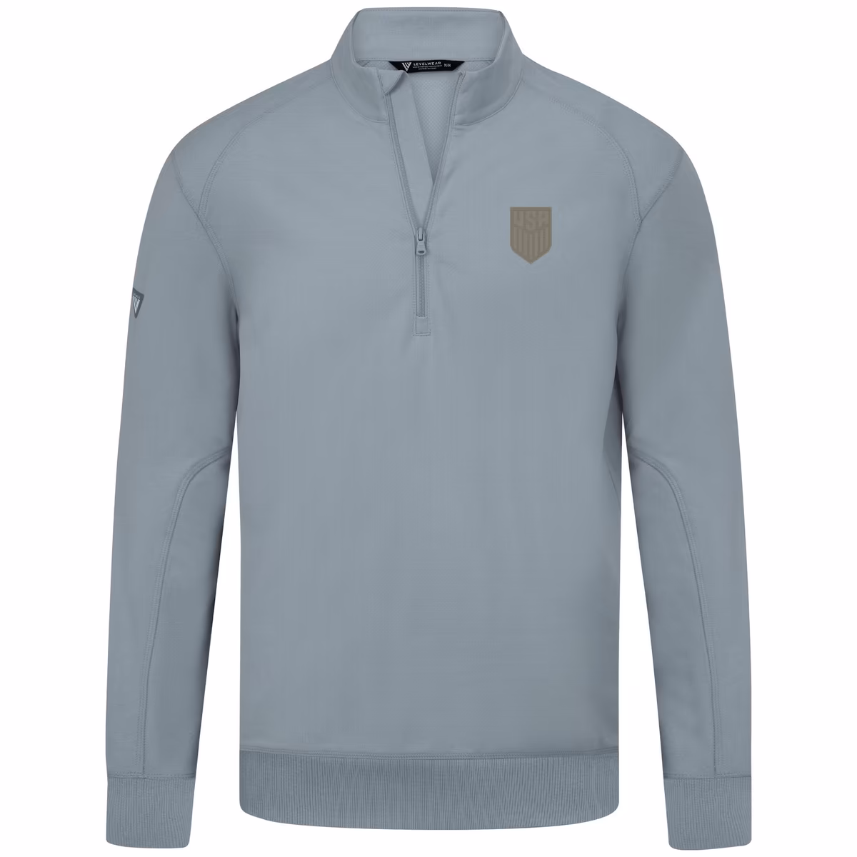 Men's Levelwear Gray USMNT Copper Upright Quarter-Zip Tri-Blend Fleece 3 Men's Levelwear Gray USMNT Copper Upright Quarter-Zip Tri-Blend Fleece