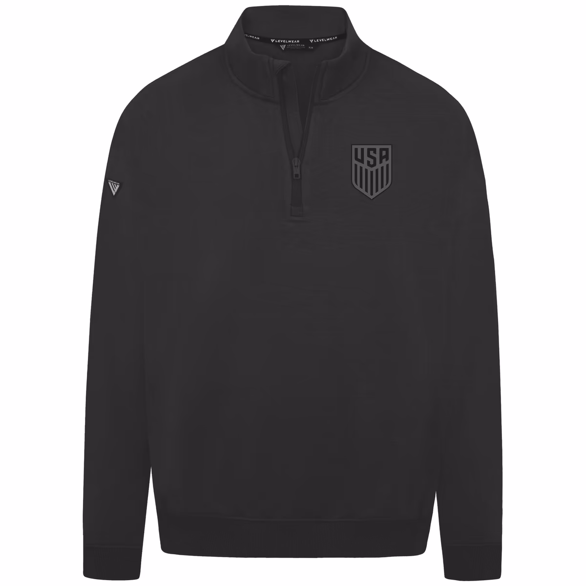 Men's Levelwear Black USMNT Murray Quarter-Zip Sweatshirt 1 Men's Levelwear Black USMNT Murray Quarter-Zip Sweatshirt