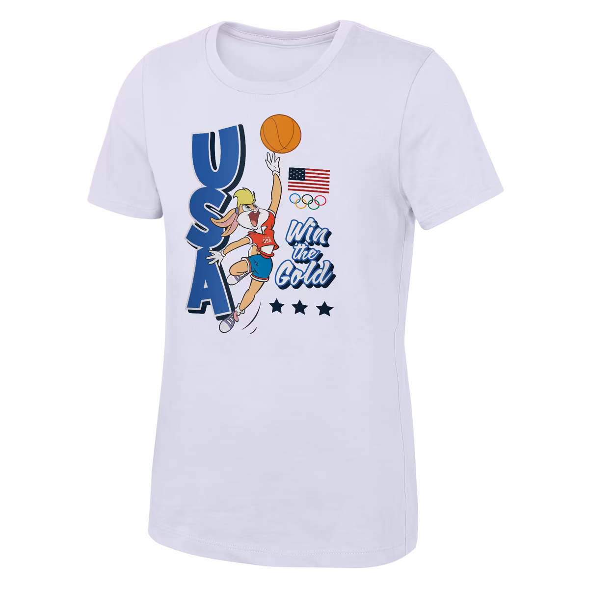 Girls Youth Lola Bunny White Team USA Looney Tunes Basketball T-Shirt 2 Girls Youth Lola Bunny White Team USA Looney Tunes Basketball T-Shirt