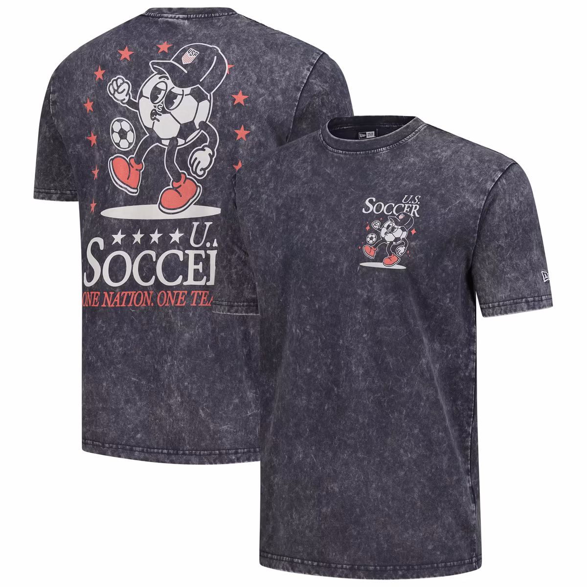 Men's New Era Black USMNT Old School Sport Mineral Wash T-Shirt 6 Men's New Era Black USMNT Old School Sport Mineral Wash T-Shirt