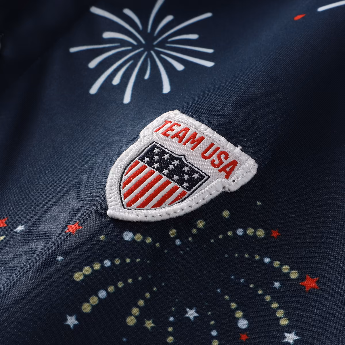 Men's Chubbies Navy Team USA The Rockets Rad Glare Performance Polo 4 Men's Chubbies Navy Team USA The Rockets Rad Glare Performance Polo