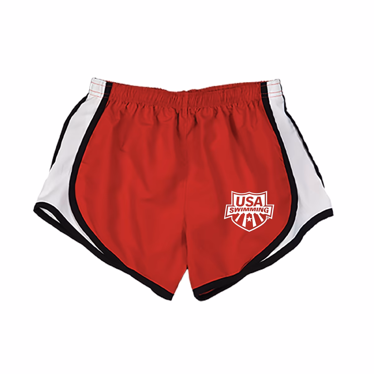 Women's Red/White USA Swimming Running Shorts 11 Women's Red/White USA Swimming Running Shorts