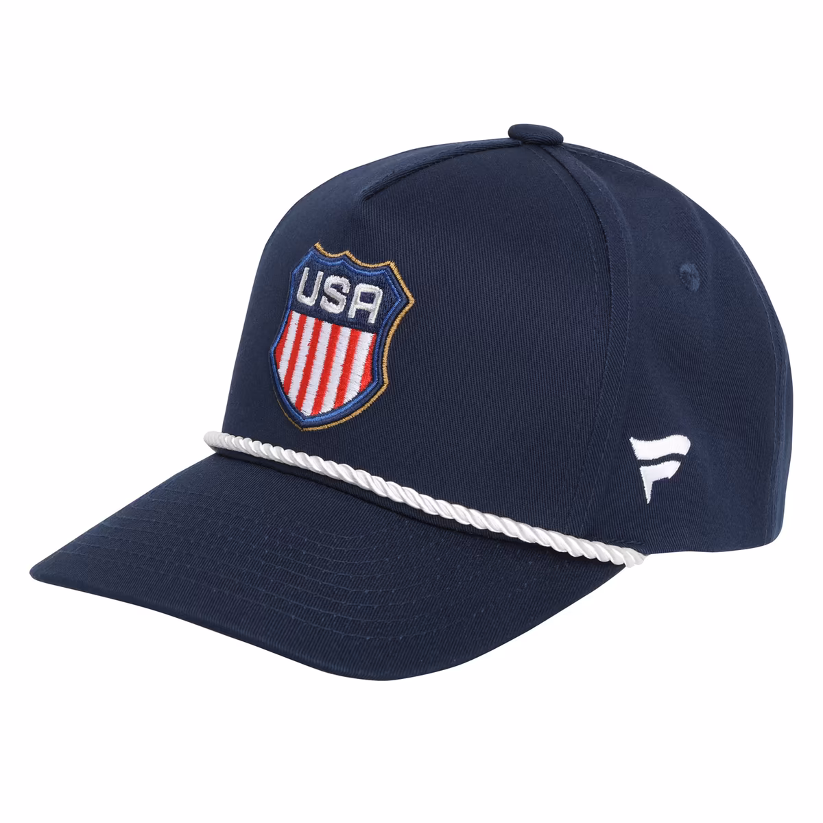 Youth Fanatics Navy USA 2025 4 Nations Face-Off Pinch Front A-Frame Adjustable Hat