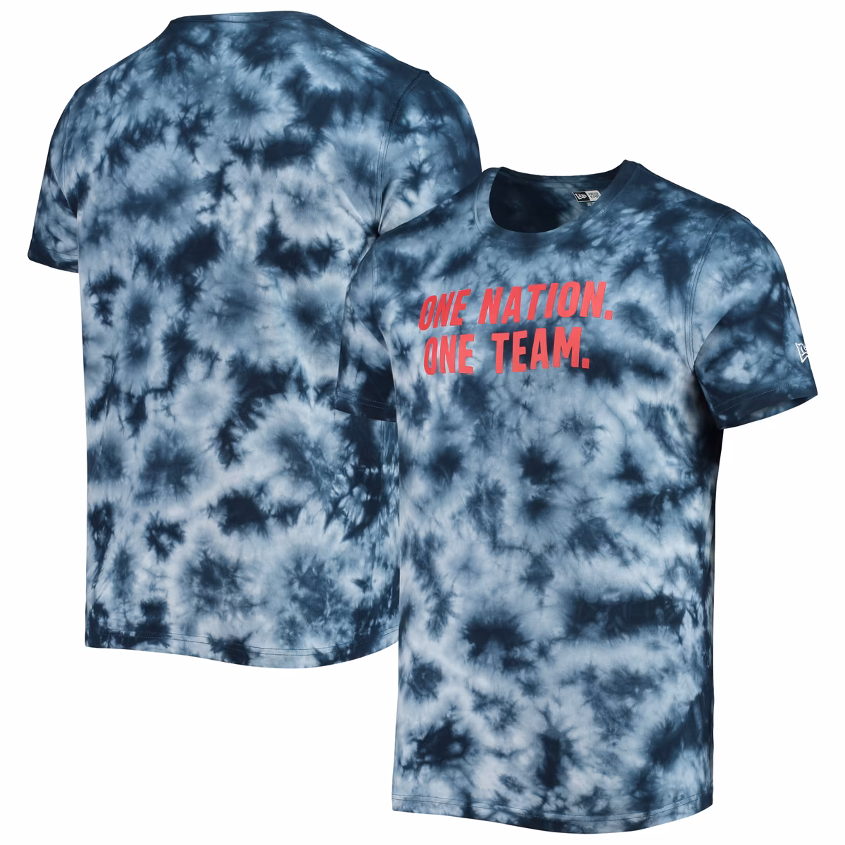 Men's 5th & Ocean by New Era Navy USMNT Soccer Tie-Dye T-Shirt