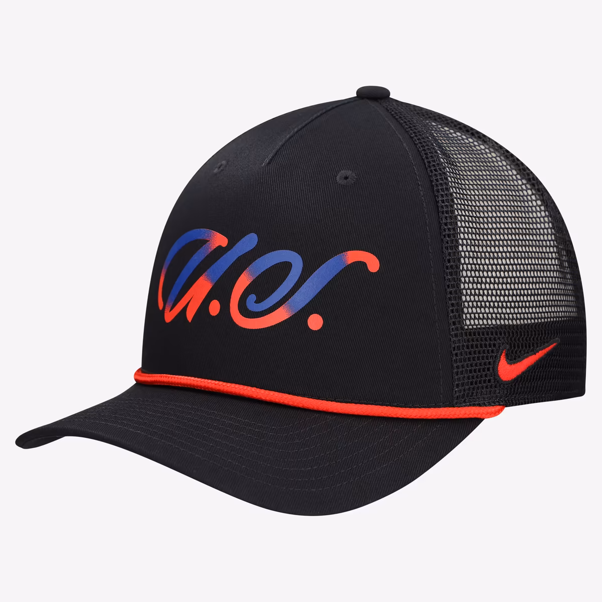 Men's Nike Black USMNT Rise Rope Trucker A-Frame Adjustable Hat