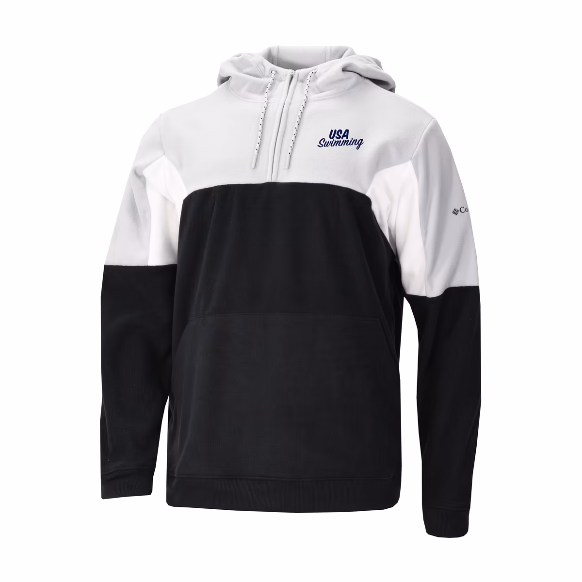 Men's Columbia Black USA Swimming Lodge Fleece Quarter-Zip Hoodie 1 Men's Columbia Black USA Swimming Lodge Fleece Quarter-Zip Hoodie