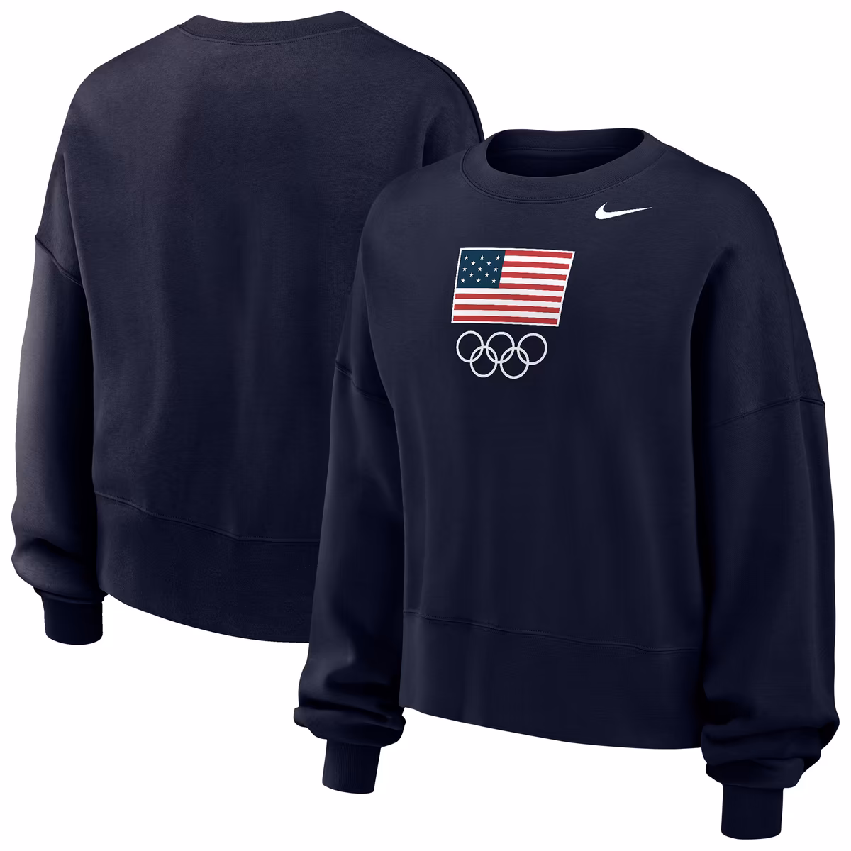 Women's Nike Navy Team USA Oversized Phoenix Pullover Sweatshirt 2 Women's Nike Navy Team USA Oversized Phoenix Pullover Sweatshirt