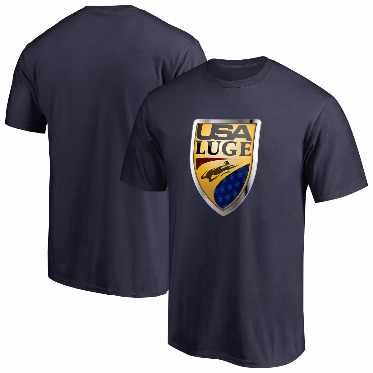 Men's Navy USA Luge Primary Logo T-Shirt